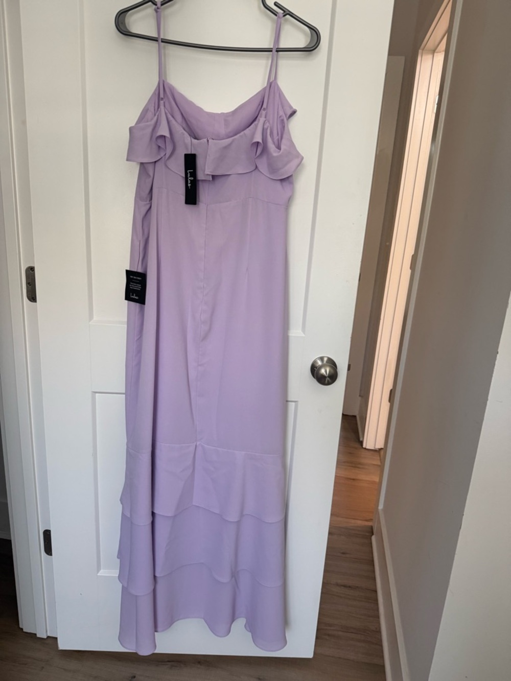 Lulu's Lilac Ruffle Strap Maxi Dress - Picture 6 of 8